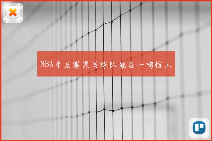 NBA季后赛黑马球队能否一鸣惊人